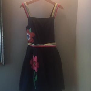 Mini Boden flower appliqué dress 6-7